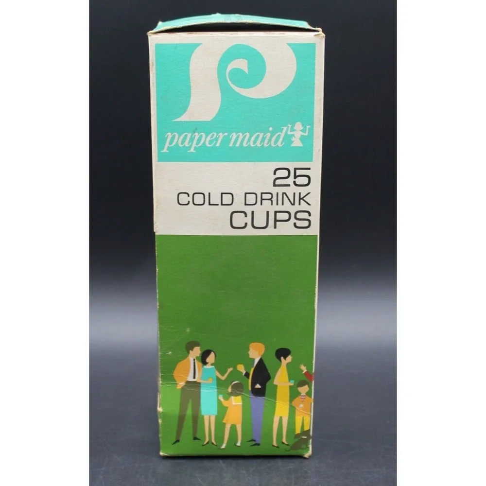 Vintage Dixie Cold Drink Cups Lot Paper Maid Party Set 9oz 16oz New & Opened